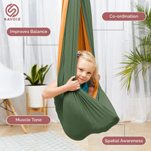 Load image into Gallery viewer, Orange & Green Sensory Swing - Savoiz