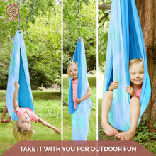Load image into Gallery viewer, Tie Dye Teal Sensory Swing - Savoiz