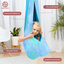 Load image into Gallery viewer, Tie Dye Teal Sensory Swing - Savoiz