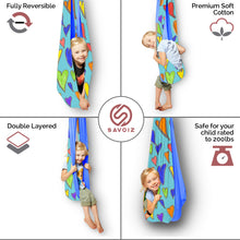Load image into Gallery viewer, SAVOIZ Sensory Swing- Hearts designed by Hollin 5 years old.