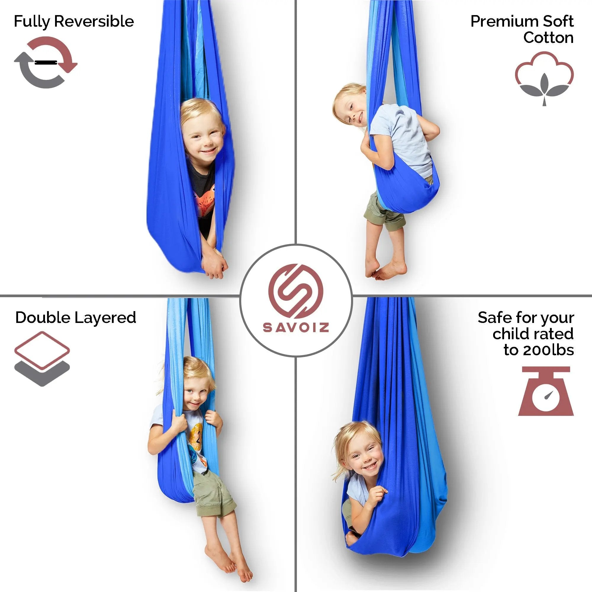 Blue Sensory Swing - Savoiz