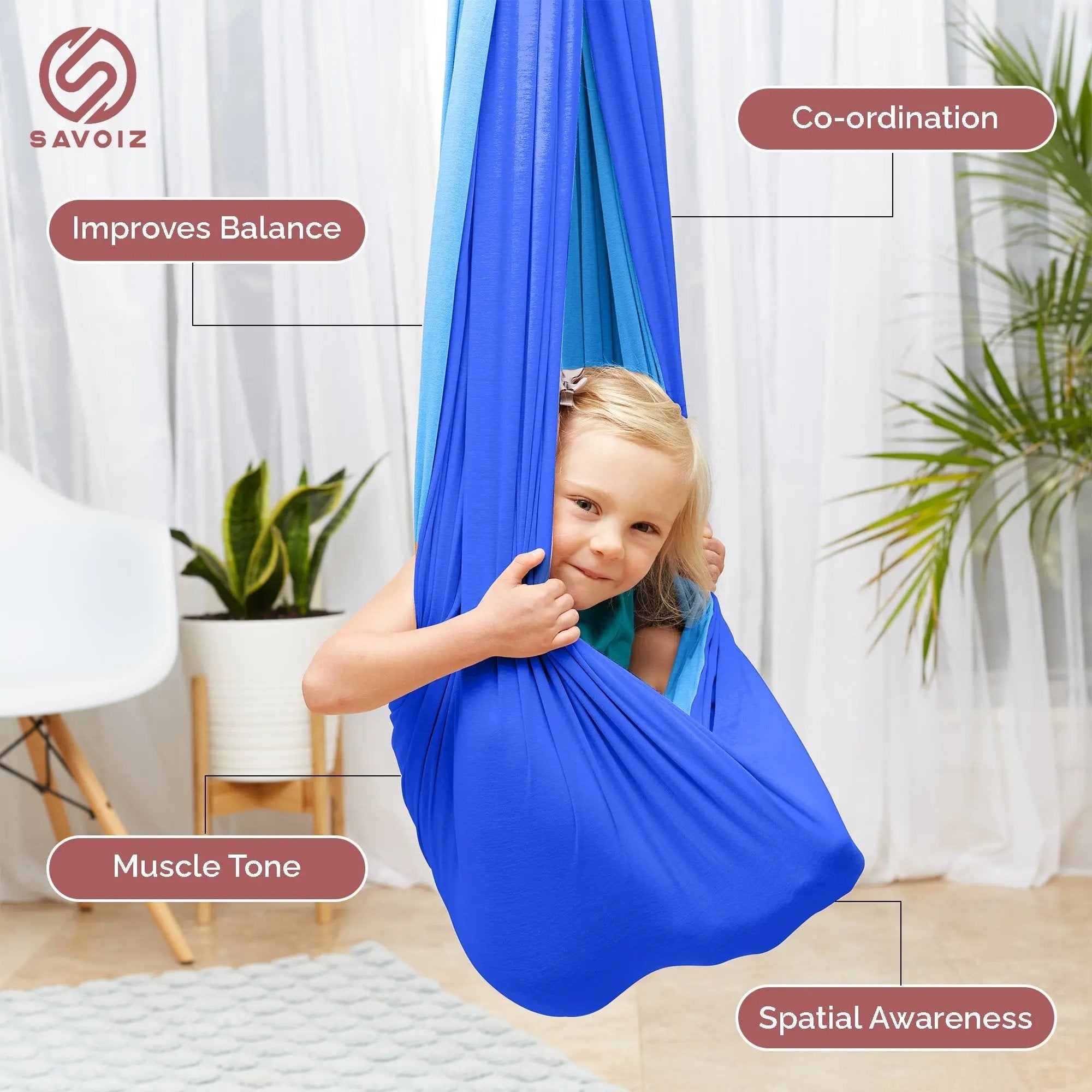 Blue Sensory Swing - Savoiz