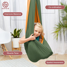 Load image into Gallery viewer, Orange &amp; Green Sensory Swing - Savoiz
