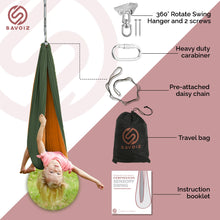 Load image into Gallery viewer, Orange &amp; Green Sensory Swing - Savoiz
