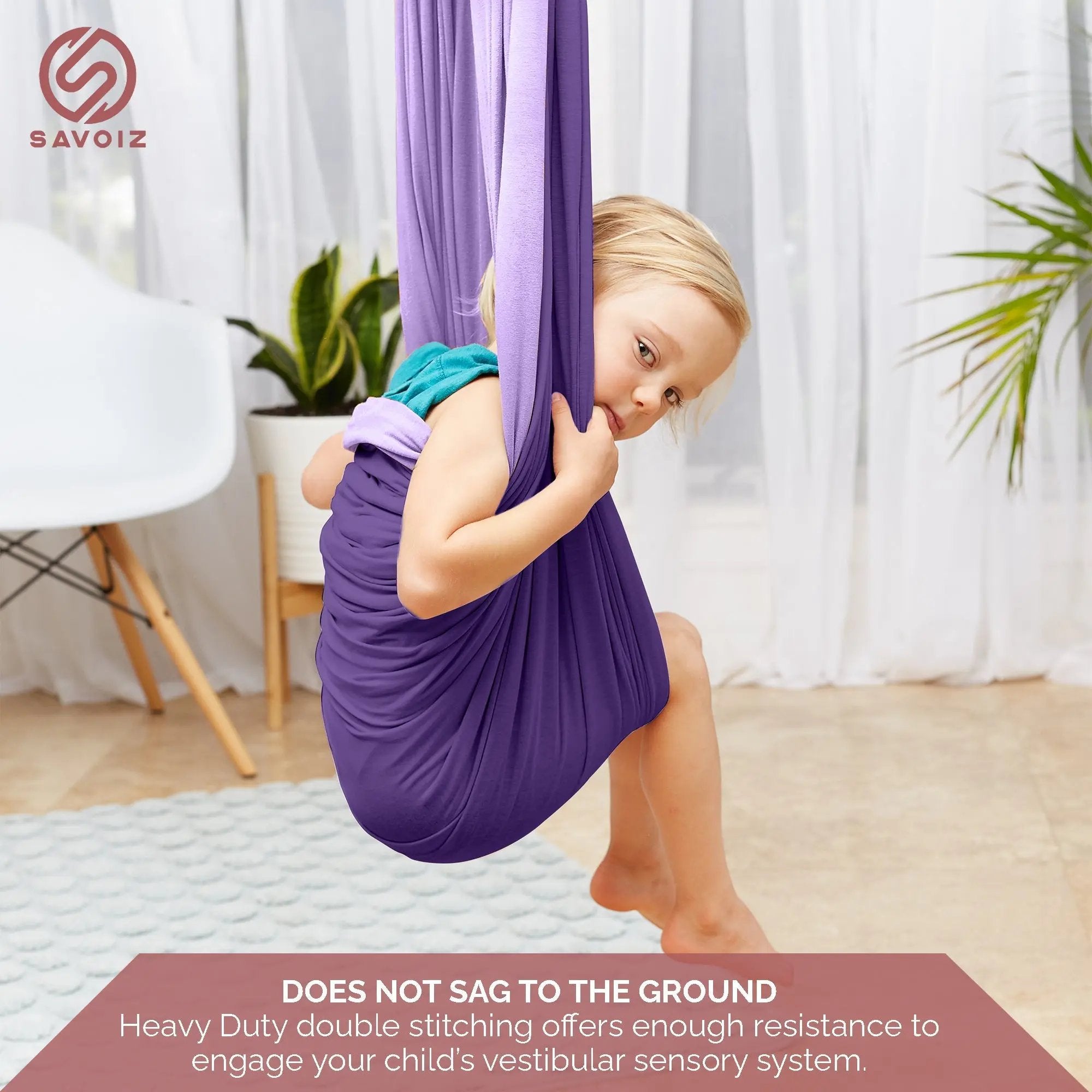 Purple Two-Toned Sensory Swing for Kids | Indoor & Outdoor Therapy