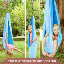 Load image into Gallery viewer, Tie Dye Teal Sensory Swing - Savoiz
